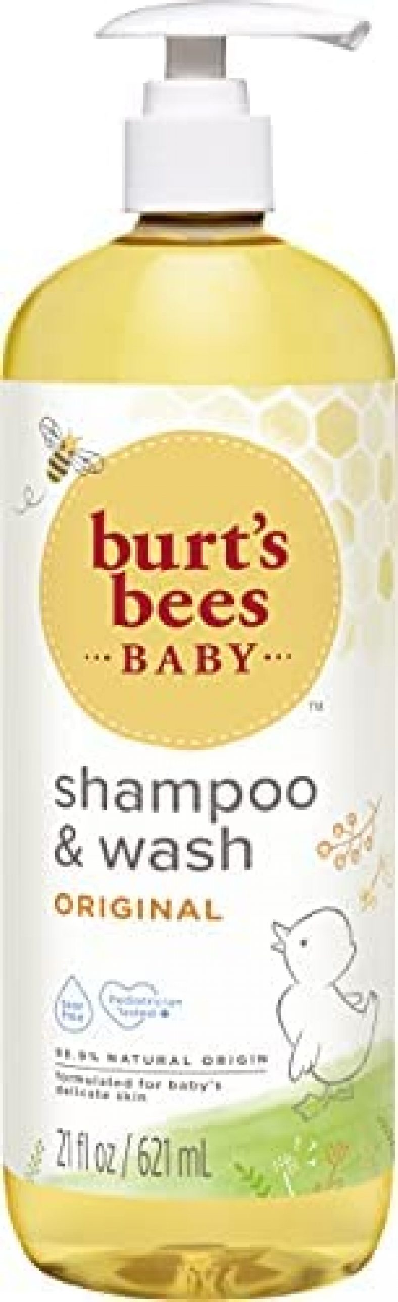 Baby Shampoo & Wash, Burt’s Bees Tear Free Soap, Natural Baby Care, Original, 21 Ounce (Packaging May Vary)