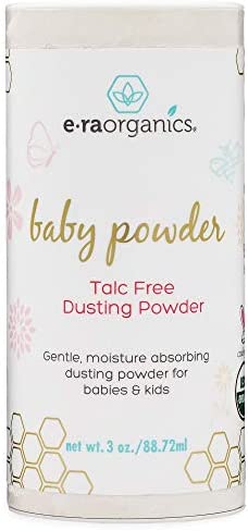 Era Organics Talc Free Baby Powder – USDA Organic Dusting Powder for Excess Moisture & Chafing That’s Actually Good for Your Skin- Non Toxic, Non-GMO, Cruelty Free Baby Skin Care