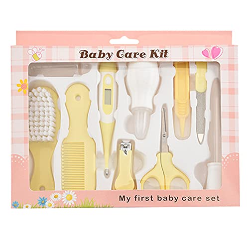 RoseFlower Baby Grooming Kit, 10 in 1 Portable Baby Basics Kit with Storage, Newborn Baby Health Safety Care Set for Infant Toddlers Care Keep Healthy and Clean (005)